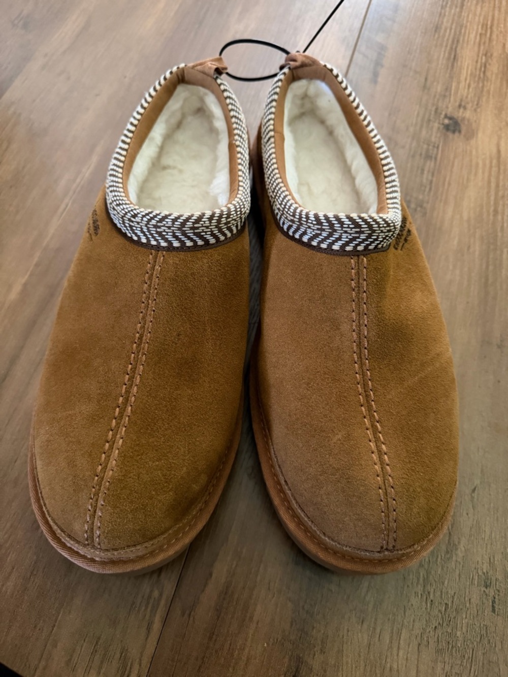 Koolaburra Tan Suede Slip-On Shearling-Lined Loafers